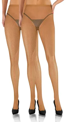 Produktbild von sesto senso 2 Paar Netzstrumpfhose Feinmaschig y Damen Engmaschig Netzstrümpf