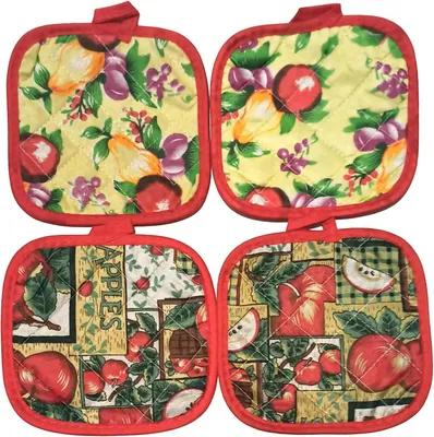Produktbild von Küchen-Topflappen, 4er-Set, verschiedene Designs