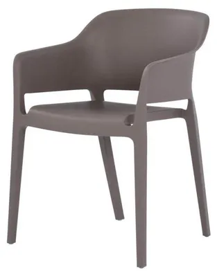 Produktbild von 4er Set Stühle Giethoorn Polypropylen Dunkelgrau 77,5 x 55 x 45,5 cm