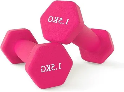 Produktbild von Neopren-Handgewichte 2er Set 1kg Rot für Heimtraining und Konditionierung