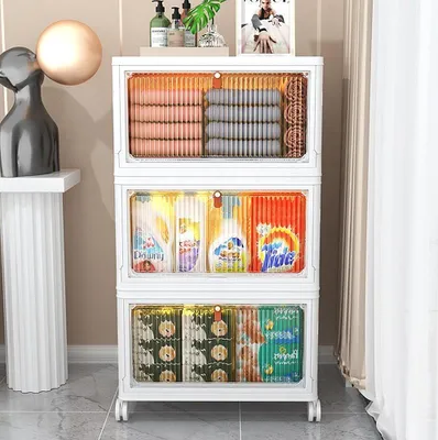 KOLENSA Faltbare Aufbewahrungsbox Mit Rädern - Stapelbarer Organizer Für Küche & Wohnzimmer