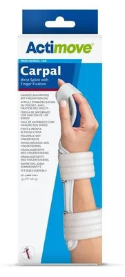 Produktbild von Actimove Carpal, Handgelenkstütze, M, 17-21 cm, weiß, links | Packung (1 Orthese)
