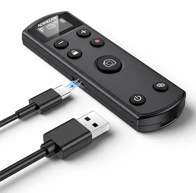 Productafbeelding van Draadloze afstandsbediening voor camera, oplaadbaar met OLED-scherm en 10m bereik