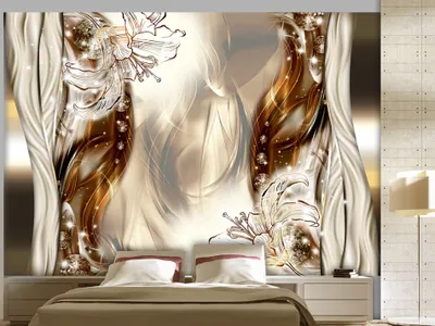 Produktbild von Vlies Fototapete Abstrakt 350x256 cm Tapeten Wandtapete XXL Blumen Lilien a-A-0210-a-b