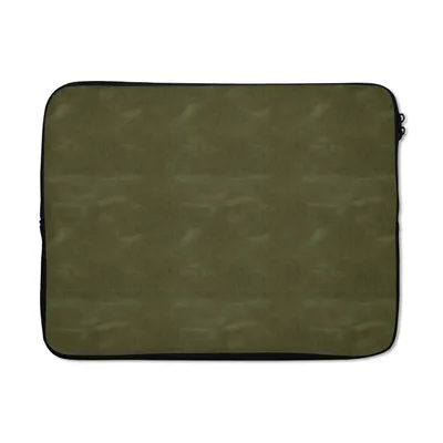 Produktbild von MuchoWow® Laptop Hülle 17 Zoll Laptoptasche Leder - Grün - Tierhaut - Zipper - Schutzabdeckung
