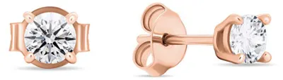 Produktbild von Bronze stud earrings with clear zircons EA580/1/2/3/4R - Diameter: 0.6 cm