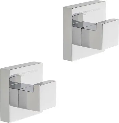 Produktbild von Famanu Handtuchhaken Selbstklebend 2 Stück - Chrom - Handtuchhalter Küche