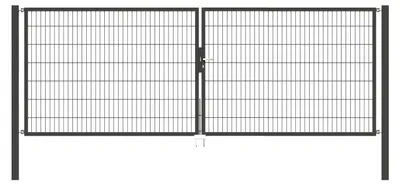 Produktbild von Alberts Doppeltor Flexo mit Zubehör, zum Einbetonieren, anthrazit, Breite 400 cm, Höhe 180 cm
