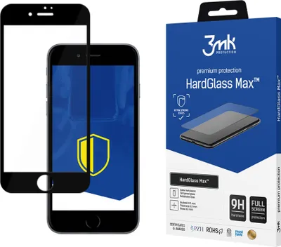 Obrázok produktu pre 3mk HardGlass Max pre iPhone 8 - Ochranné sklo čierne KP23365