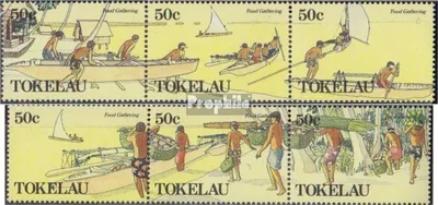 Produktbild von Briefmarken Tokelau 1989 Mi 165-170 Dreierstreifen (kompl.Ausg.) Jahrgang 1989 komplett postfrisch Nahrungsmittelbeschaffung