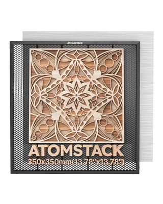 Produktbild von ATOM STACK F2N Waben-bett 350×350 mm – Robuste Metallarbeitsplatte für Atom stack Swift Series, mit umfassendem Zubehör und effizienter Wärmeableitung