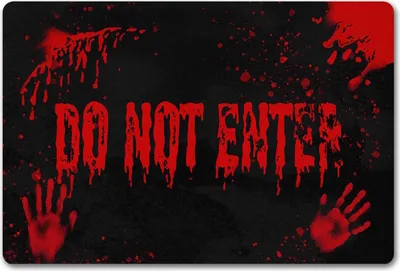 Produktbild von Do Not Enter Horror Halloween Blutbad Fußmatte in 40x60 cm ohne Rand mit