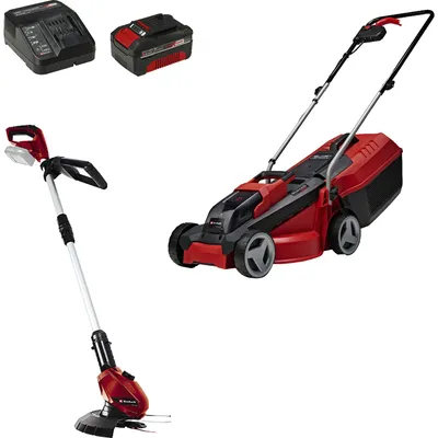 Produktbild von EINHELL Power X-Change Akku-Rasenmäher-Set GE-CM 18/30 + Rasentrimmer