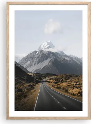 Produktbild von Gerahmtes Poster - Rahmen in heller Eiche - Weg Berg Gipfel - 50x70 cm - Wand Bild - Wanddeko - Wandbilder - Kunstposter - Wandposter - Bilderrahmen - Bilder - Kunstdruck - P2NPA50x70-4833