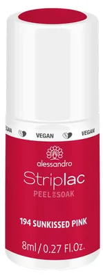 Obrázek produktu pro alessandro Striplac, 8 ml, Růžová, Sunkissed Pink, Zbarvení, Ochana, Posilující, Lesk, Láhev