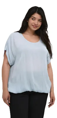 Obrázek produktu pro Dámská halenka Kaffe Curve s krátkým rukávem, model KCAMI. Dámská halenka Kaffe, dostupné i ve větších velikostech. Dámské základní kousky