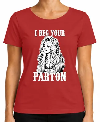 Productafbeelding van "Ik vraag uw aandacht, Dolly" - Countrymuziek, Nashville, fan, zangeres, retro dames T-shirt, rood, maat S