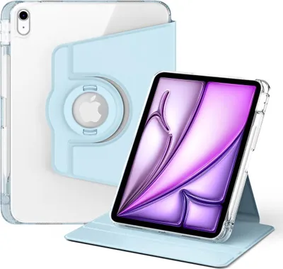 Produktbild von iPad Air 13 (2024/2025/2026) Hülle - Coverup 360° Rotating Folio Klapphülle mit Schlaf/Wach-Funktion - Hellblau