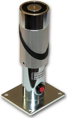 Produktbild von Haftmagnet mit Distanzkonsole und Unterbrechertaster, 50 mm, Stahl verzinkt