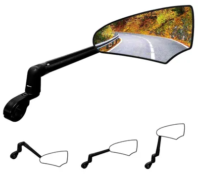 Produktbild von Fahrradspiegel Klappbar Echtglas 360° Drehbar Lenker Rechts 22,2-25,4mm