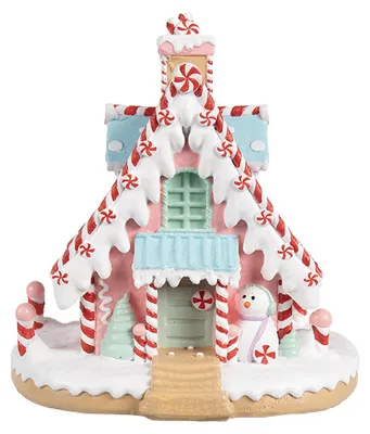 Immagine prodotto di Clayre & Eef Casa di pan di zenzero 16x13x15 cm Rosa Plastica