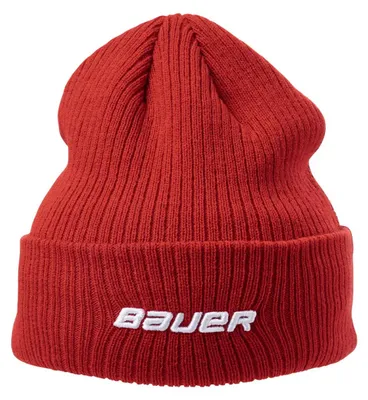 Image de Casquette « Team » Bauer pour homme/femme (unie), en jersey côtelé, référence PP8571 (taille unique) (rouge)