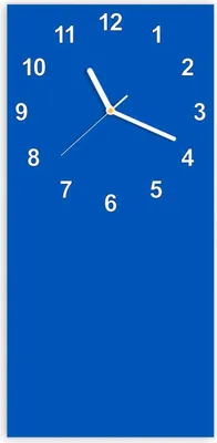 Produktbild von Wanduhr aus Glas mit Motiv Blauer Hintergrund I- 30 x 60 cm - inkl. Aufhängesystem