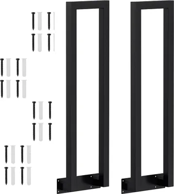 Produktbild von Vigevee 85cm U-Form Treppengeländer Schwarz Vierkantrohr Handlauf Seitliche Montage