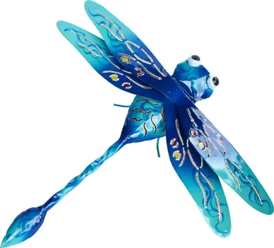 Produktbild von Deko Libelle Metall Wanddeko Hänger Wandbild Tier Figur Skulptur Schmetterling