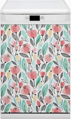 Produktbild von Abwaschbar 45x80 cm Geschirrspüle Magnetmatte Küche Dekorative  - Blumen rot