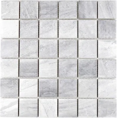 Produktbild von Mosani MOS16-0211, Mosaik, Keramik, Grau, Indoor, Rechteck, 306 mm
