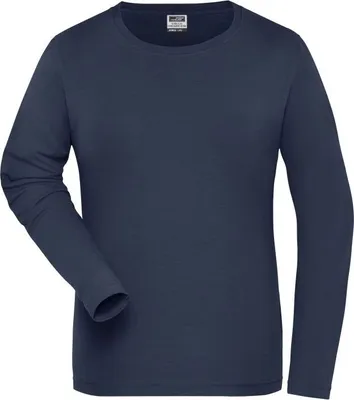 Produktbild von Langarm Shirt aus weichem Elastic-Single-Jersey navy, Gr. M
