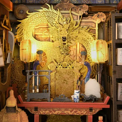 Produktbild von The Emperor's Study – MiniCity Book Nook DIY Miniaturhaus mit LED-Beleuchtung
