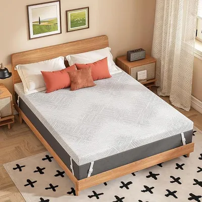 Imagen del producto de Colchón de látex de 180x200 cm, altura H2/H3, con capa de 10 cm de espuma viscoelástica, color blanco