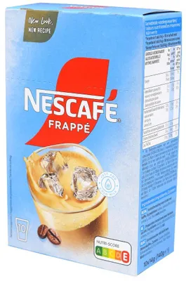 A box of Nescafe Frappe instant coffee mix.