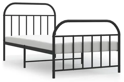 Obrázok produktu pre vidaXL Detská posteľ s čelom a nohami kovová čierna 100x190 cm
