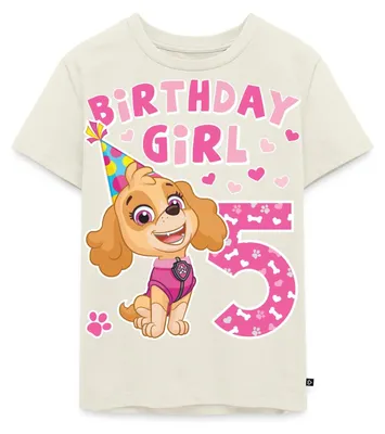 Produktbild von Spreadshirt Paw Patrol Skye 5. Geburtstag Kinder Premium T-Shirt, 110/116 (4 Jahre), Naturweiß