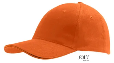 Image de SOLs 88100 | Six Panel Cap Buffalo / Casquette / Bonnet / Chapeau - Couleur : Orange - Taille : One Size