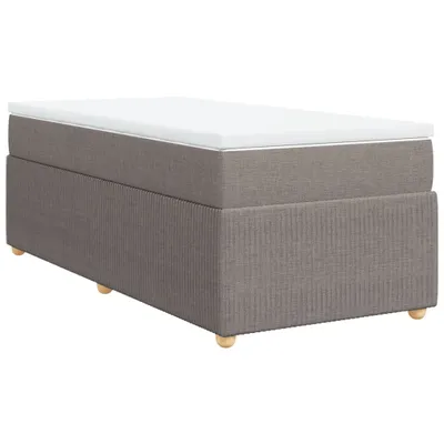 Produktbild von Boxspringbett mit Matratze Taupe 80x200 cm Stoff