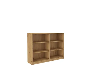 Produktbild von Bücherregal MALEX IV 158 cm – Breites Standregal mit offenen Fächern für Büro, Arbeitszimmer, Wohnzimmer - Eiche Artisan