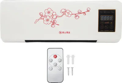 Image de Ventilateur électrique de chaufferie 2000W Montage muralà distance Écran tactile Minuterie Fonctionnement silencieux AC