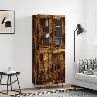 Obrázek produktu pro vidaXL Highboard kouřový dub 69,5x34x180 cm výrobek ze dřeva