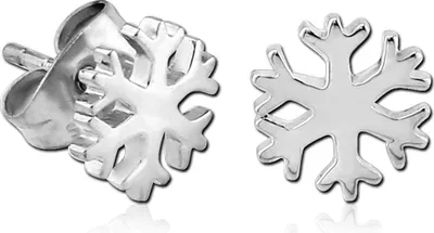 Produktbild von viva-adorno 1 Paar Edelstahl Damen Mädchen Ohrringe Ohrstecker Schneeflocke Z495.D15