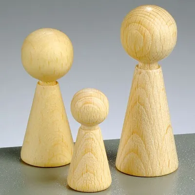 Produktbild von Figurenkegel mit Hals, Buche, gebleicht 20 x H 50 mm 20 St