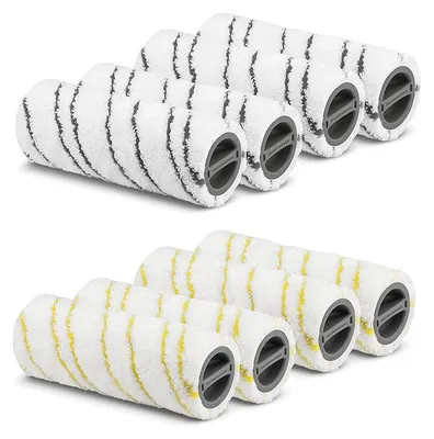 8 Ersatzrollen für Kärcher FC7/FC5/FC3/FC3D, gelb/grau