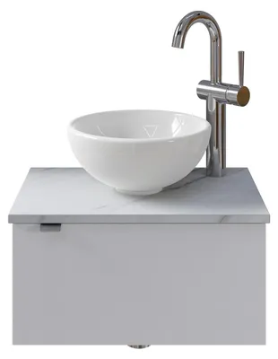 Produktbild von Pelipal Serie 6915 SET-044-007 Waschtisch mit Unterschrank bestehend aus: Keramik-Aufsatzbecken, Waschtischplatte, Waschtischunterschrank