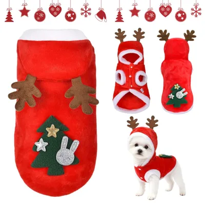 Produktbild von Weihnachtskostüm für Hunde - Weihnachtskleid - Rot - Größe XL - Für Katzen und Hunde