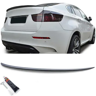Image de Lèvre de spoiler arrière de style sport en carbone imitation pour BMW X6 E71 (2008-2014)