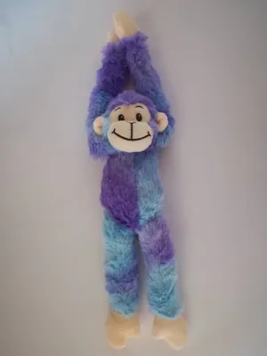 Produktbild von Plüschtier Affe 37 cm, lila violett, Hängeaffe Affen Hängeaffen Kuscheltiere Stofftiere Klettband