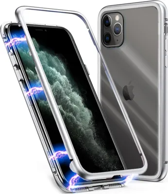 Produktbild von Apple iPhone 11 Pro Max Magnet Bumper Silber-Transparent